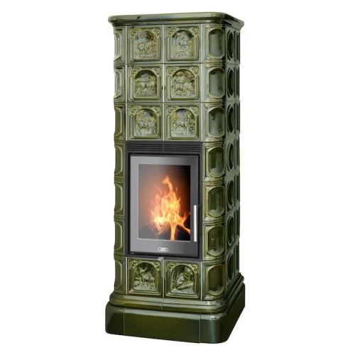 Kachlová kamna ABX Kaledonie exklusive XL ,,FOREST,, Zelená